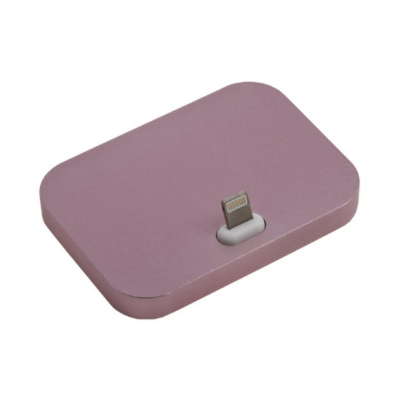Стакан зарядки для Apple iPhone "Dock" металлический, розовое золото