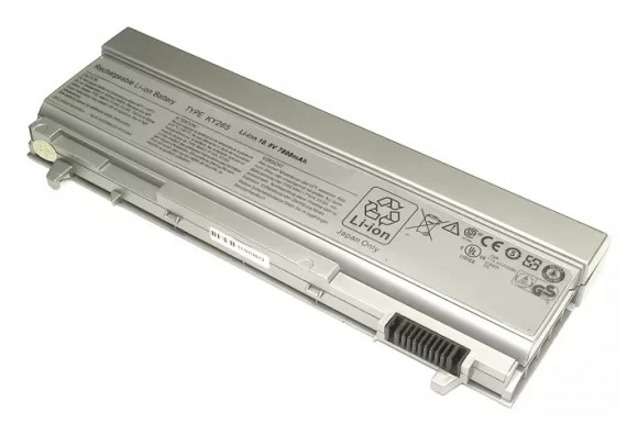 Аккумулятор (батарея) KY265 для ноутбука Dell Latitude E6400, 10.8В, 7800мАч, серый (OEM)