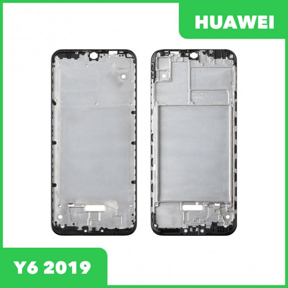 Рамка дисплея (средняя часть) для Huawei Y6 2019 (MRD LX1F), черная