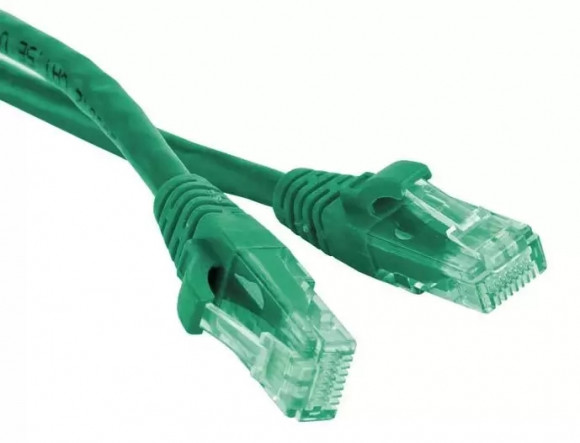 Патч-корд RJ45 - RJ45, 4 пары, UTP, категория 5е, 1 м, зеленый, LSZH, LANMASTER, LAN-PC45/U5E-1.0-GN