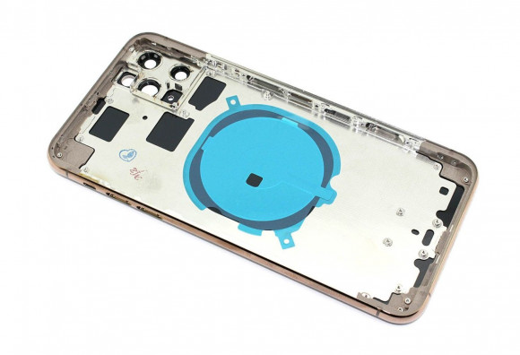 Задняя крышка (корпус) в сборе с рамкой для Apple iPhone 11 Pro Max, gold