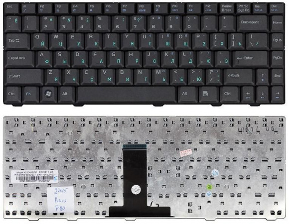 Клавиатура для ноутбука Asus F80, X82, X85, X88, F81, F81S, F83SE, черная