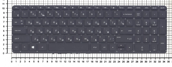 Клавиатура для ноутбука HP Pavilion 15-P, 17-F, черная Клавиатура для ноутбука HP Pavilion 15-P, 17-F, черная