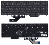 Клавиатура для ноутбука Dell Alienware Area 51m R2, M17 R2, M17 R3, черная Клавиатура для ноутбука Dell Alienware Area 51m R2, M17 R2, M17 R3, черная