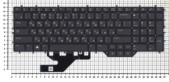 Клавиатура для ноутбука Dell Alienware Area 51m R2, M17 R2, M17 R3, черная Клавиатура для ноутбука Dell Alienware Area 51m R2, M17 R2, M17 R3, черная