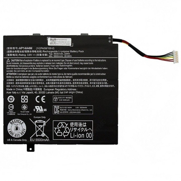 Аккумулятор (батарея) для планшета Acer Swith 10 SW5, Switch 10e SW3, Iconia Tab 10 A3-20 5930мАч, 3.8В (оригинал)