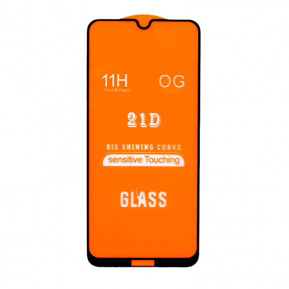 Защитное стекло для Xiaomi Redmi Note 8 Full Curved Glass 21D 0, 3 мм (оранжевая подложка)