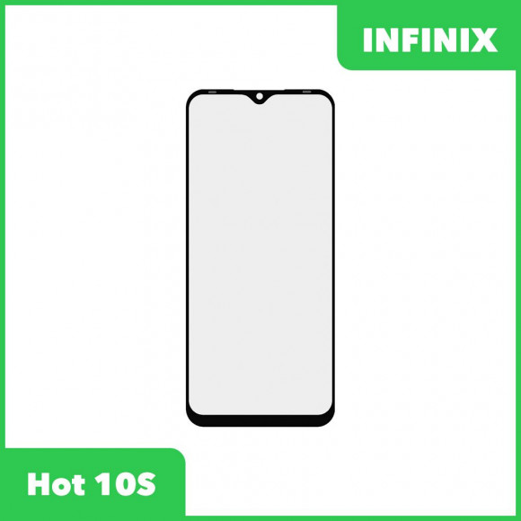 Стекло + OCA пленка для переклейки Infinix Hot 10S (черный)