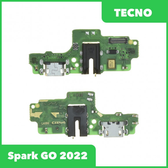 Системный разъем (разъем зарядки) для Tecno Spark GO 2022, микрофон