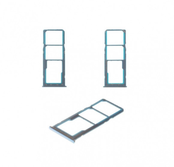 Держатель (лоток) SIM-карты для Samsung Galaxy A20 (A205F), A30 2019 (A305F), A50 2019 (A505F), A70 (A705F), голубой