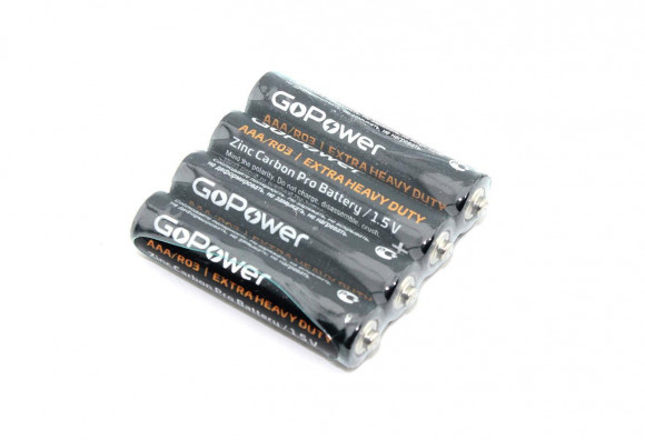 Батарейка GoPower R03 (ААА) SR4 4шт.