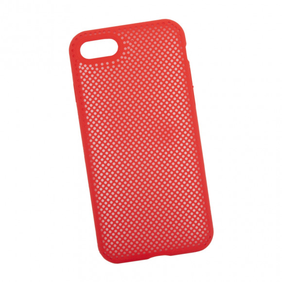 Силиконовый чехол "LP" для Apple iPhone 7, 8 "Silicone Dot Case", красный (коробка)