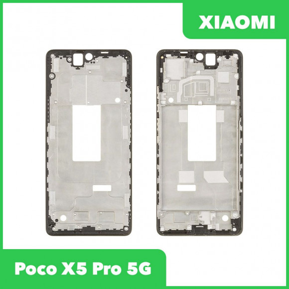 Рамка дисплея для Xiaomi Poco X5 Pro 5G (22101320G) (черный)