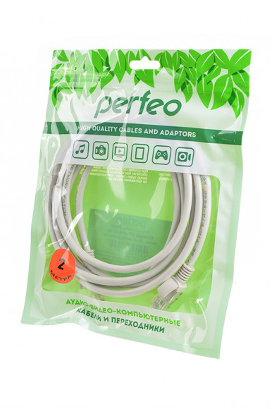 Патчкорд UTP кат.5е PERFEO P6003 RJ-45 вилка - RJ-45 вилка, длина 2 м.