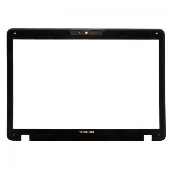 Рамка экрана (рамка крышки матрицы, LCD Bezel) для ноутбука Toshiba Satellite PRO U500-1DK черная, пластиковая. С разбора.