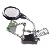 Третья рука MG16126-A со светодиодной подсветкой 65 мм, кратность 3, 5х, диодная подсветка Третья рука MG16126-A со светодиодной подсветкой 65 мм, кратность 3, 5х, диодная подсветка