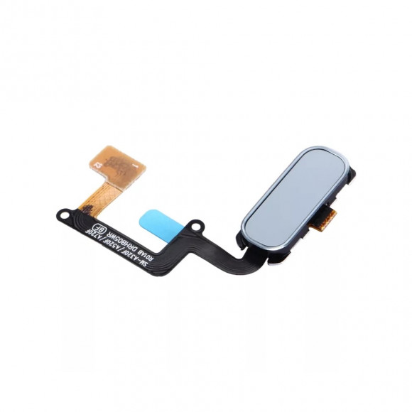 Кнопка HOME для телефона Samsung A320F, A520F, A720F (A3, A5, A7 2017) в сборе на шлейфе (голубая)
