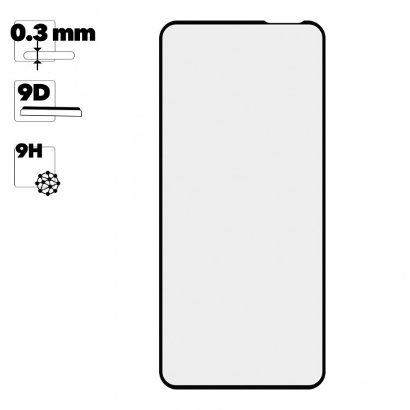 Защитное стекло для Xiaomi Redmi 10X (4G) Edge To Edge 9H Glass Shield 9D 0, 3 мм (желтая подложка)