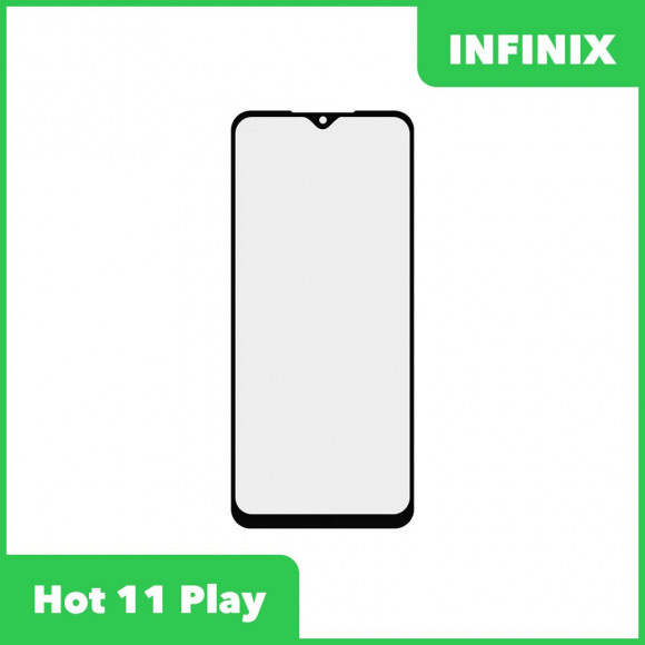 Стекло + OCA пленка для переклейки Infinix Hot 11 Play (черный)