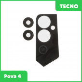 Стекло задней камеры для Tecno Pova 4 (LG7n) (без рамки) (черный) Стекло задней камеры для Tecno Pova 4 (LG7n) (без рамки) (черный)