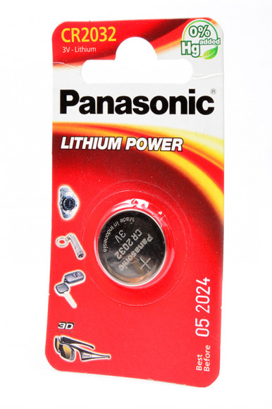 Батарейка (элемент питания) Panasonic Lithium Power CR-2032EL/1B CR2032 BL1, 1 штука