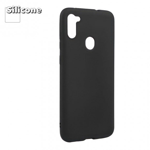 Силиконовый чехол "LP" для Samsung Galaxy A11 (A115F) TPU, черный, непрозрачный (европакет)