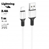 USB кабель BOROFONE BX84 Rise Lightning 8-pin, 2,4A, 1м, PVC (белый) USB кабель BOROFONE BX84 Rise Lightning 8-pin, 2,4A, 1м, PVC (белый)