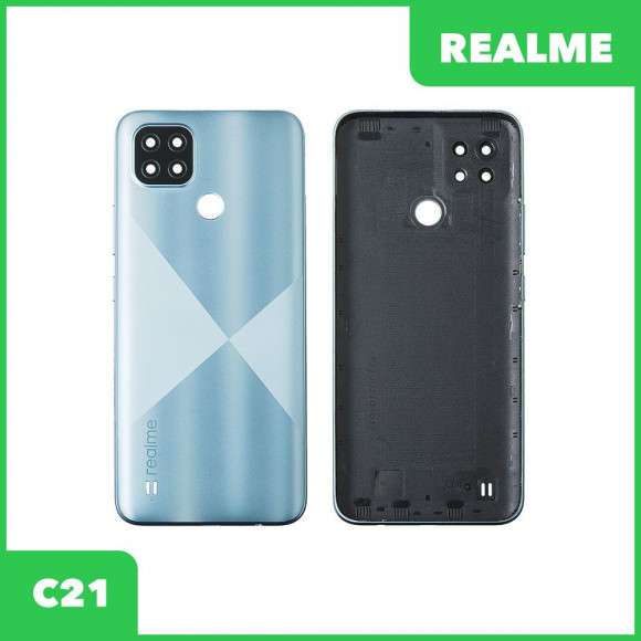 Задняя крышка корпуса для Realme C21, голубая