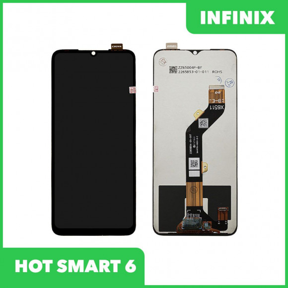 LCD дисплей для Infinix Hot Smart 6 в сборе с тачскрином, Premium Quality, черный