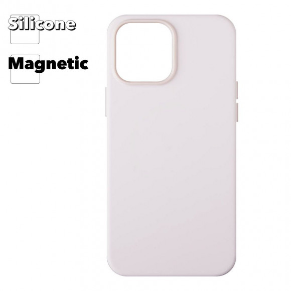 Силиконовый чехол для iPhone 13 Pro Max "Silicone Case" with MagSafe (Chalk Pink)