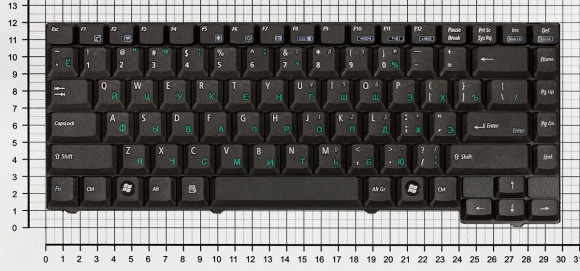 Клавиатура для ноутбука Asus Z94, A9T, X50, X51, X58, черная Клавиатура для ноутбука Asus Z94, A9T, X50, X51, X58, черная