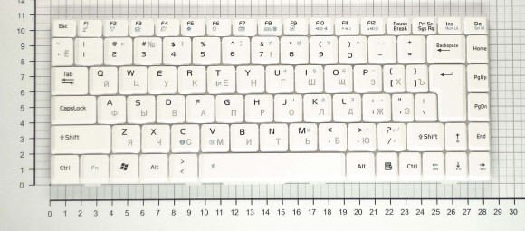 Клавиатура для ноутбука Asus U3, F9, F6, F6A, F6E, F6H, F6S, F6V, F6Ve, белая