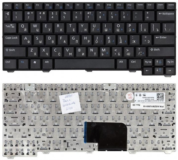 Клавиатура для ноутбука Dell Latitude 2100, черная