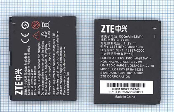 Аккумулятор Li3715T42P3h415266 для ZTE Z990, 3.7В 5.55Wh