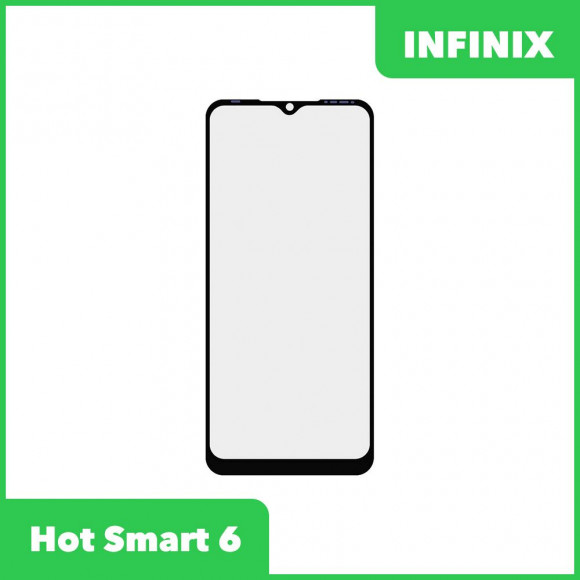 Стекло + OCA пленка для переклейки Infinix Hot Smart 6 (черный)