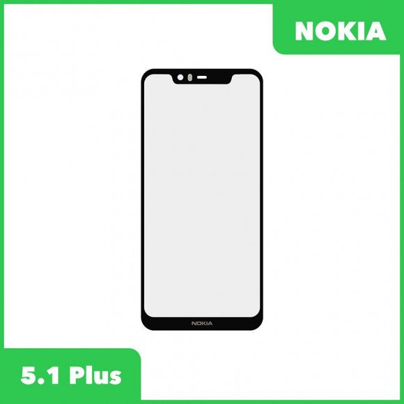 Стекло для переклейки дисплея Nokia 5.1 Plus, черный