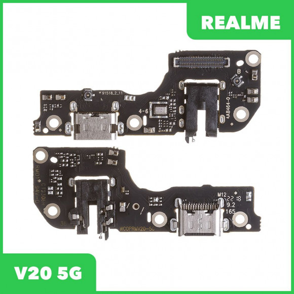 Системный разъем (разъем зарядки) для Realme V20 5G, разъем гарнитуры, микрофон