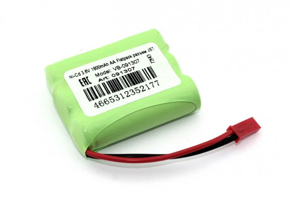 Аккумулятор Ni-Cd 3.6В, 1800мАч, AA Flatpack разъем JST