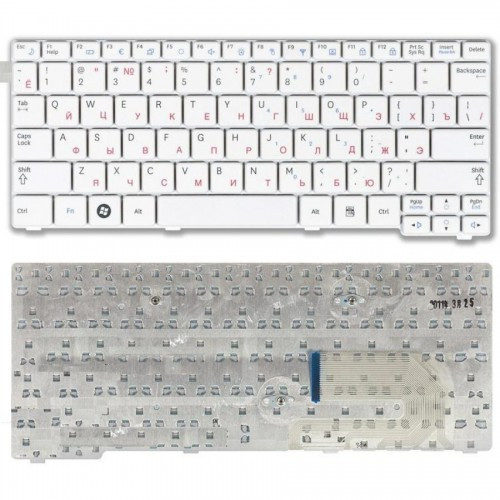 Клавиатура для ноутбука Samsung N150 N140 N145 N148 N151 NB30 белая АНГЛИЙСКАЯ РАСКЛАДКА