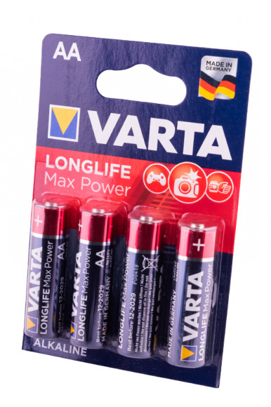 Батарейка (элемент питания) Varta Max Tech, Longlife Max Power 4706 LR6 BL4, 1 штука