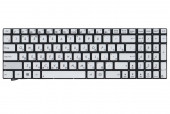 Клавиатура для ноутбука Asus N76, серебристая