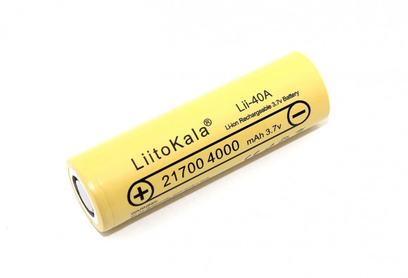 Аккумулятор типа 21700 Li-Ion LiitoKala Lii-40A 4000mAh, 3.7V