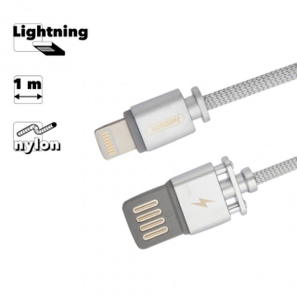 USB кабель Remax Dominator Series Cable RC-064i для Apple 8-pin, серебряный