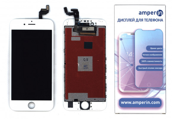 Дисплей Amperin для Apple iPhone 6S в сборе с тачскрином (IPS) белый Дисплей Amperin для Apple iPhone 6S в сборе с тачскрином (IPS) белый