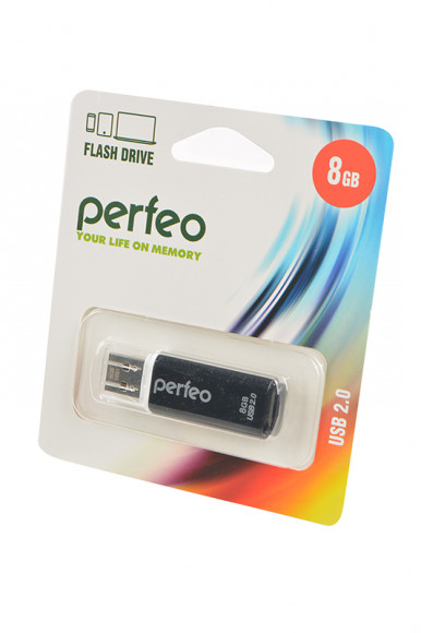 USB Flash накопитель Perfeo PF-C13B008 USB 8GB, черный