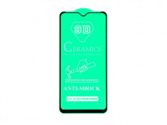 Защитное стекло керамическое для Samsung Galaxy A10 (A105F), A10s (A107F), M10 (M105F), черный (Vixion)