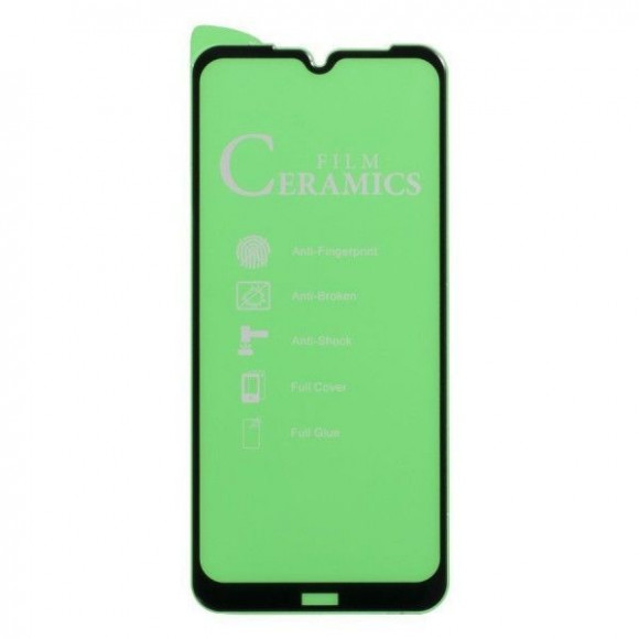 Защитное стекло керамическое для Xiaomi Redmi Note 8T, черный (Vixion)