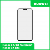 Стекло + OCA пленка для переклейки Huawei Honor 8X, 8X Premium, Honor 9X Lite, черный