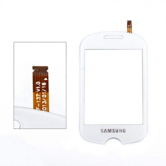 Сенсорное стекло (тачскрин) для Samsung Corby Pop (C3510), белый