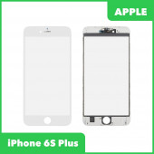 Стекло для переклейки дисплея Apple iPhone 6S Plus, в сборе с рамкой, белый Стекло для переклейки дисплея Apple iPhone 6S Plus, в сборе с рамкой, белый